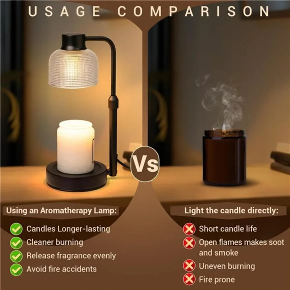 Electric Candle Warmer Lamp Timer Wax Melt Home Decor Gifts for Women Mom